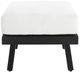 Linon Alora White/Black Aluminum/Fabric Outdoor Ottoman-2