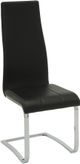 Coaster® Montclair 4-Piece Black/Chrome High Back Dining Chairs-1
