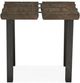 Magnussen Home® Dartmouth Sawmill Rectangular End Table with Galvanized Steel Legs-2