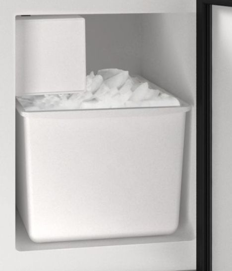 U-Line®  ADA Series 15" 25 lb. Black Solid Ice Maker-1