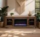 Legends Home Haven Bourbon 65" Fireplace TV Stand with Glass Doors-1