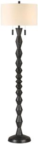 Renwil® Everren Phyllis Cream/Matte Black Floor Lamp-1