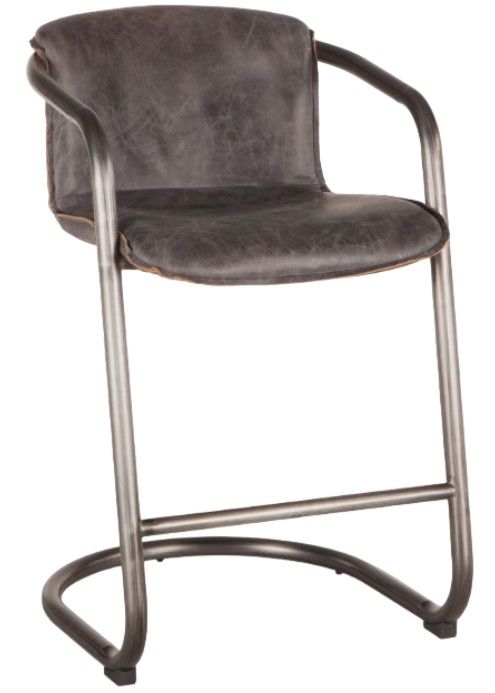 Home Trends & Design Portofino Antique Ebony/Gunmetal Counter Chair-0