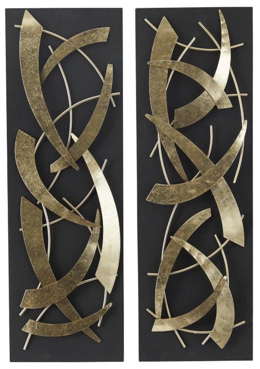 Deco Marche 2-Piece Abstract Dimensional Wall Decor Set-0
