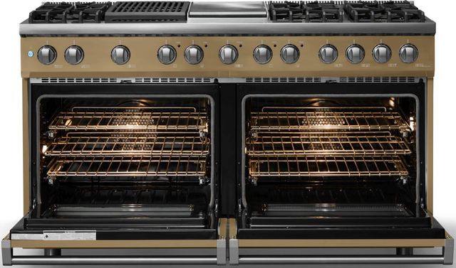 Viking® 5 Series 60" Golden Hour Pro Style Dual Fuel (NG) Range with Polished Chrome Trim-1