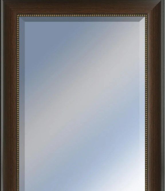 Classy Art Style 206 Brown/Chrome Leaner Mirror-1