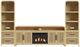 Elements International Ridgemont 4-Piece Natural Entertainment Unit with 82" TV Console-0
