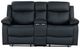 Global Furniture U6024 Black Manual Reclining Loveseat with LED-0