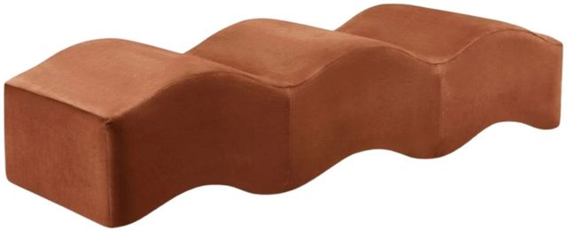 Meridian Furniture Wave Cognac Upholstered Bench-0