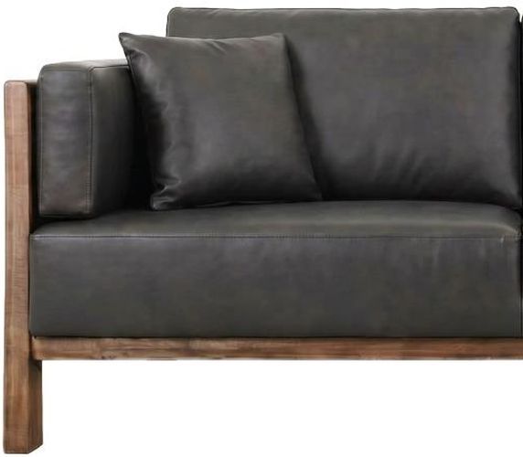 International Furniture Direct Roots Black/Brown Sofa-2