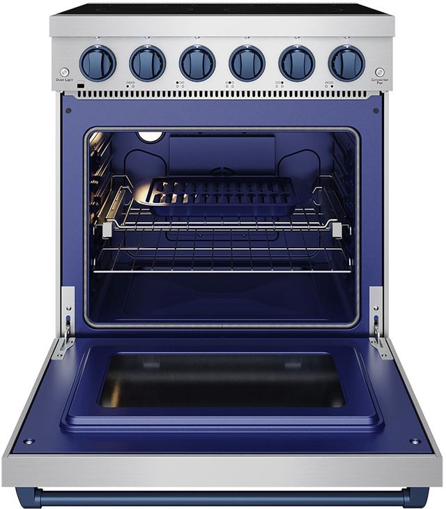 Thor Kitchen Gordon Ramsay Series 30" Stainless Steel Pro Style Electric Range with Precision Knob Control & Blue Hardware-1
