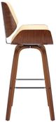 Armen Living Tyler 2-Piece Cream/Walnut Counter Stool Set-4