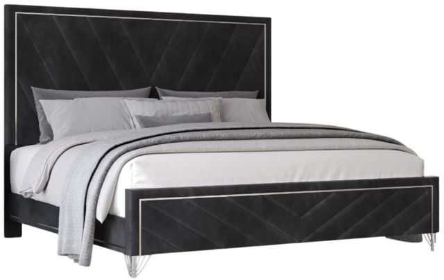 New Classic® Home Furnishings Ava 4-Piece Black Eastern King Bedroom Set-2