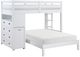 Homelegance® Sloane White Twin over Full Youth Loft Bunk Bed with Chest and Hidden Desk-0
