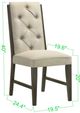 Crown Mark Herbert Beige/Brown Upholstered Dining Side Chair-2
