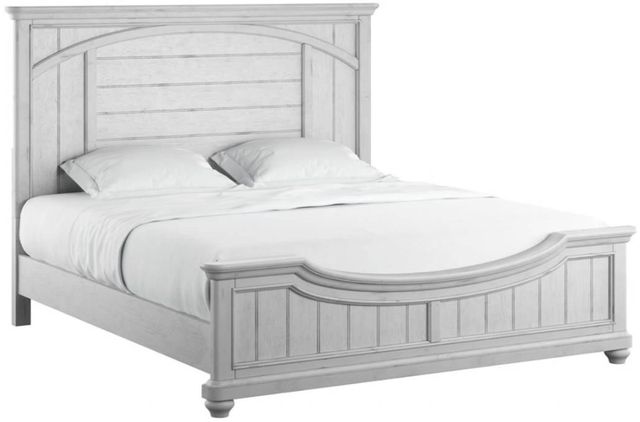 Emerald Home New Haven Oyster Shell King Panel Bed-0