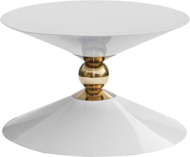 Meridian Furniture Malia White/Gold Coffee Table-0