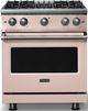 Viking® 5 Series 30" Blush Pro Style Gas (LP) Range with Polished Chrome Trim-0