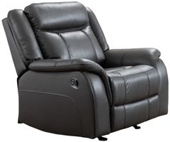 Mazin Furniture Paxton Grey Upholstered Rocker Recliner