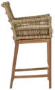 Classic Home Valerie Brown Olefin/Wooden Outdoor Counter Stool-3