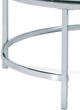 Bassett Mirror Patinoire Glass Top Round Cocktail Table with Polished Chrome Base-2
