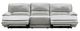 Steve Silver Co. Olsen 3-Piece Silver Dual-Power Zero-Gravity Modular Reclining Sofa-3