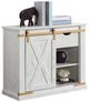 Furniture of America® Bacerra Antique White Sofa Table with Gold Accent-0