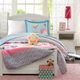 Olliix by Mi Zone Kids Crazy Daisy Multi Twin Reversible Coverlet Set-0