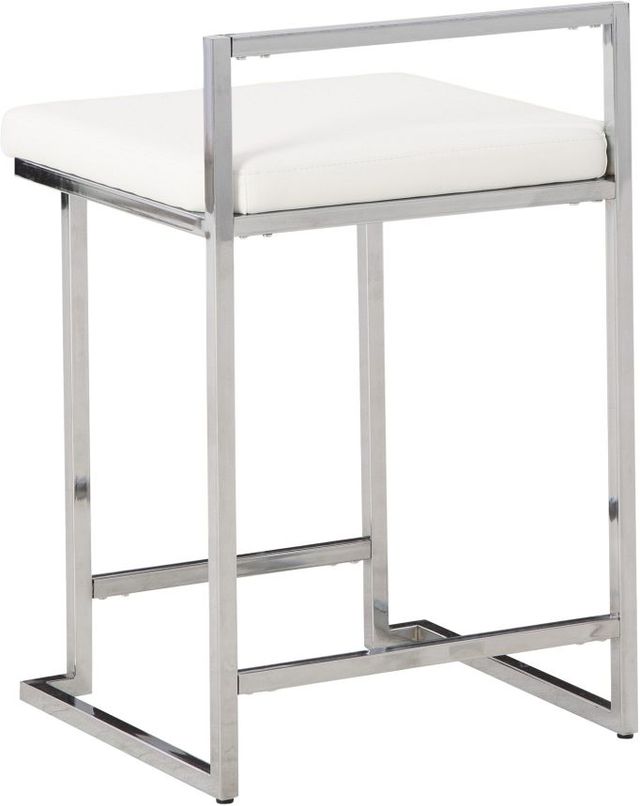 Signature Design by Ashley® Madanere White/Chrome Counter Stool-2