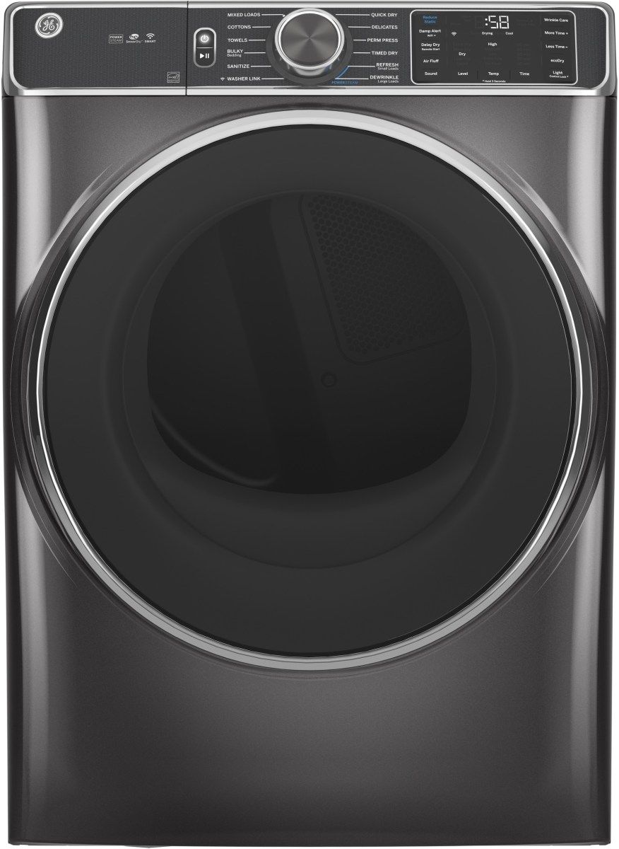 GE® 7.8 Cu. Ft. Diamond Gray Smart Front Load Gas Dryer