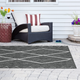 Olliix by Madison Park Darya Grey/White 5x7' Moroccan Indoor/Outdoor Rug-2
