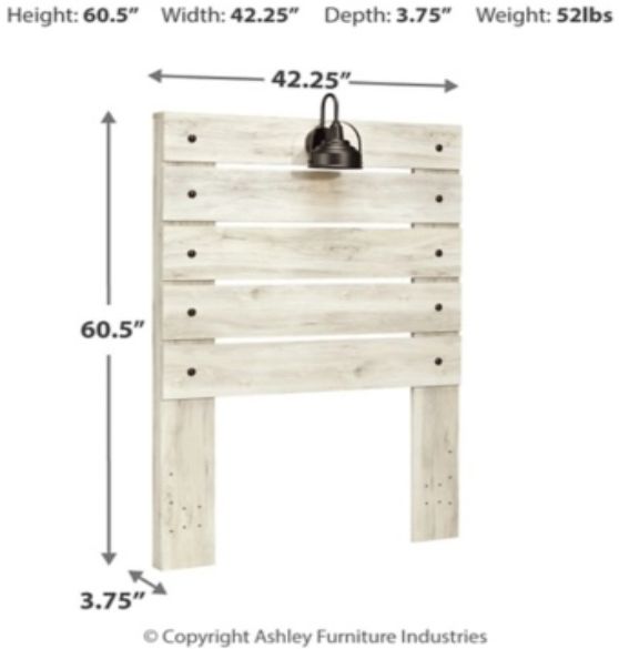 Signature Design by Ashley® Cambeck Whitewash Twin Panel Headboard-3