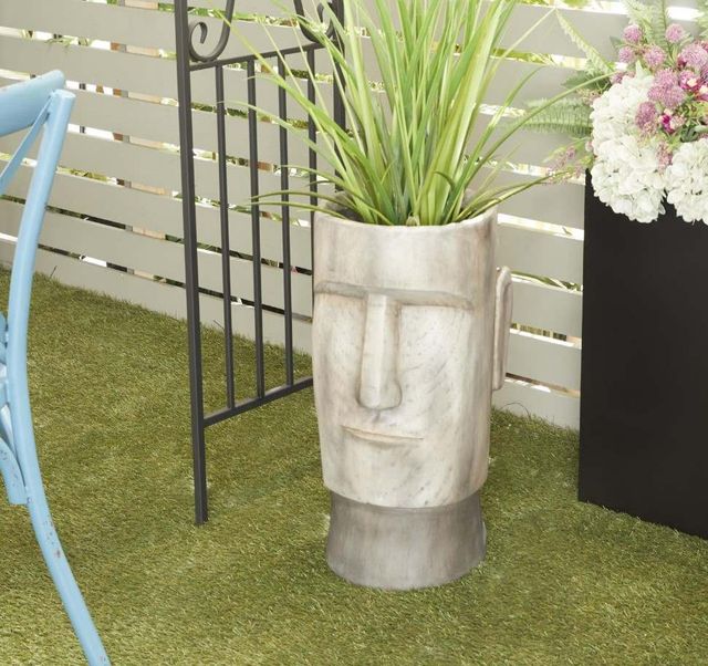 Deco Marche Brown Island Head Planter-4