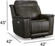 Flexsteel® Miller Black Power Recliner with Power Headrest-5