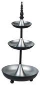 A & B Home Black/Gray Three-Tiered Tray-1