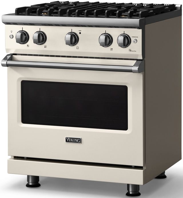 Viking® 5 Series 30" Pure White Pro Style Gas (LP) Range with Polished Chrome Trim-2