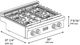 ZLINE Designer Paramount 30" Black Satin Stainless Steel with Matte Black and Champagne Bronze Accents Gas Rangetop with 4 Burner DuoPro™ Cooktop -1