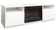 Mazin Furniture Amari Glossy White 70" TV Stand with Fireplace-0