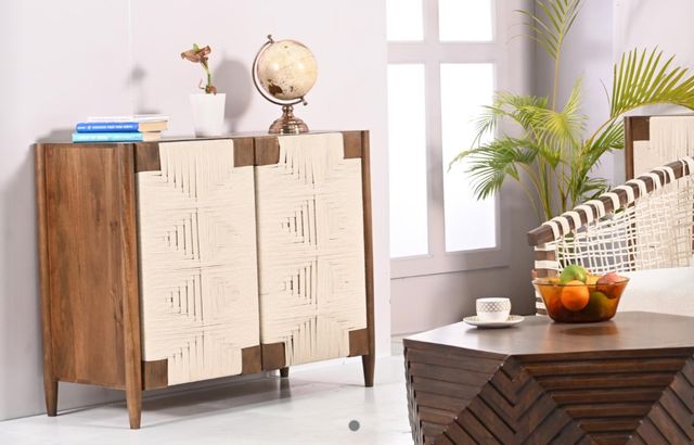 Jaipur Furniture Taffyta Brown/White Cabinet-1