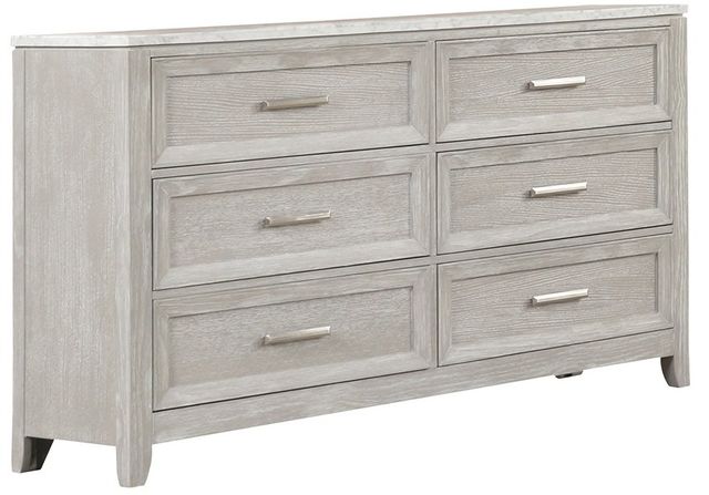 American Wholesale Furniture Fantasia Dove 3-Piece Mist Gray Queen Panel Bedroom Set-2