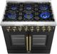 FORNO® Galiano 36" Black Pro Style Dual Fuel Range-2