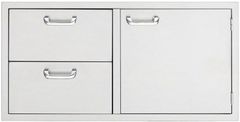 Lynx® Sedona 42" Storage Door And Double Drawer Combo-Stainless Steel