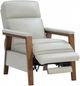 BarcaLounger® Ashland Corbett Chromium Leather Manual Recliner-1