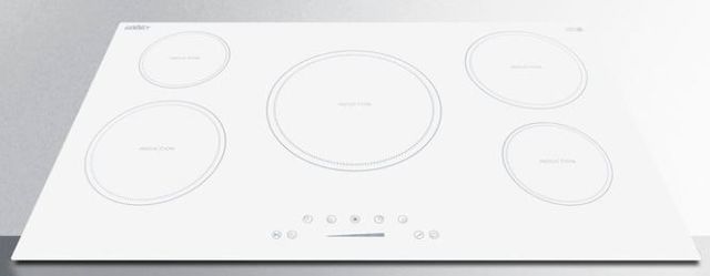 Summit® 36" White Induction Cooktop-2