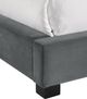Elements International Brookhaven Gray Twin Upholstered Panel Bed-4