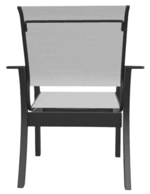 Telescope Casual Leeward Abalone/Graphite Fabric/Polymer Outdoor MGP Sling Stacking Cafe Chair-3