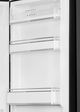 Smeg 50's Style Aesthetic 24'' 11.7 Cu. Ft. Black Bottom Freezer Refrigerator-3