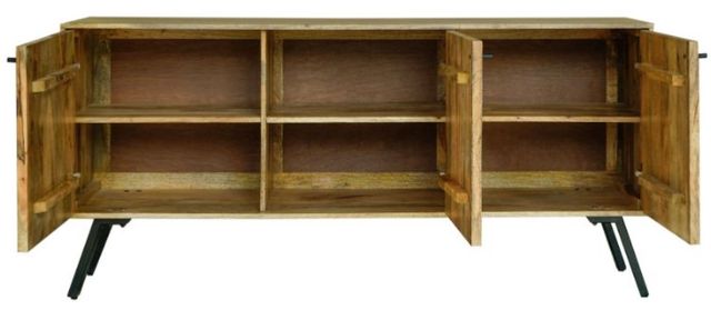 Jaipur Furniture Amar Brown 3-Door Sideboard with Iron Base-2