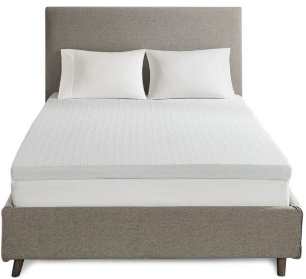 Olliix by Sleep Philosophy White 3" Full Gel Memory Foam Mattress Topper with 3M Scotchgard Cover-3