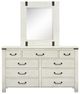 Magnussen Home® Chesters Mill Aged Iron/Alabaster Dresser and Mirror-1